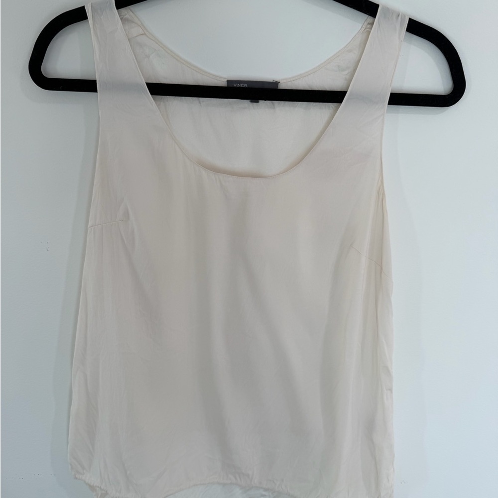 Vince Cream Camisole Top Silk